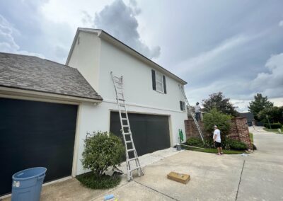 side view of house construction